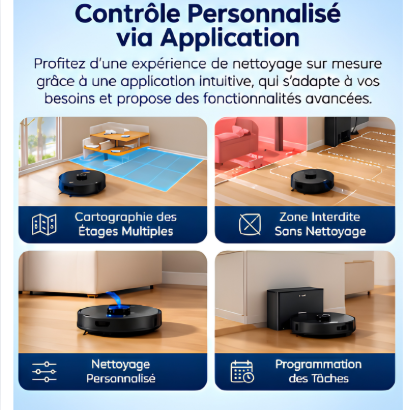 Aspirateur robot avec station d'auto vidange