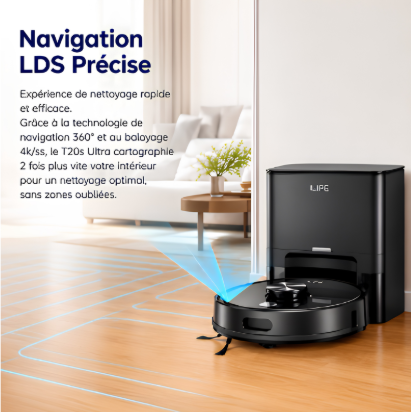 Aspirateur robot avec station d'auto vidange