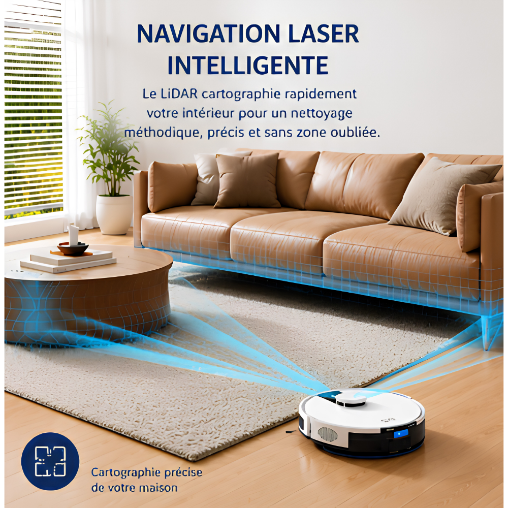 Robot Aspirateur & Laveur A12 Pro « Spécial Animaux »
