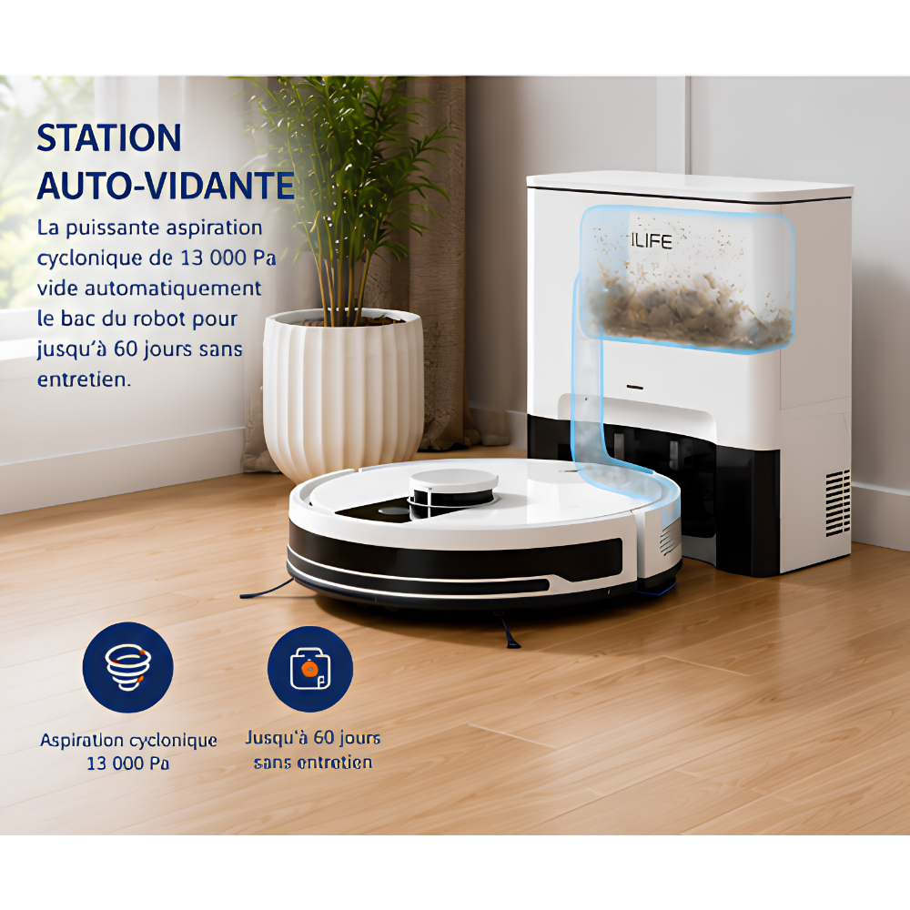 Robot Aspirateur & Laveur A12 Pro « Spécial Animaux »