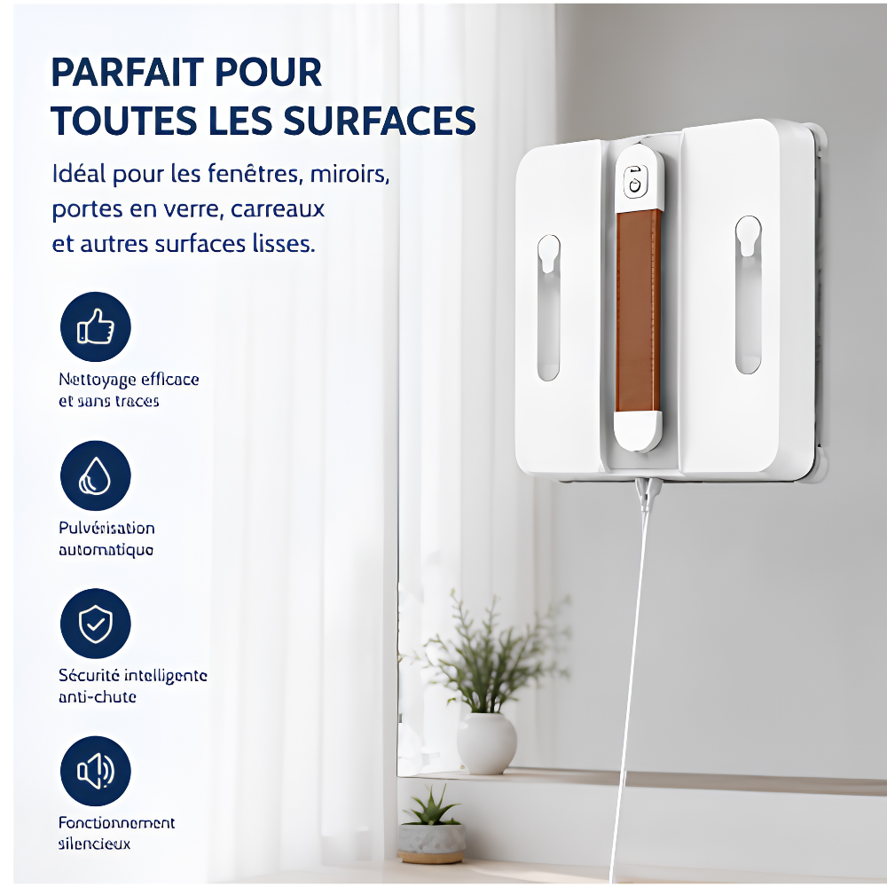 Robot Laveur de Vitres Intelligent avec télécommande